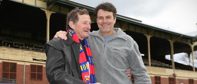 Kevin Murray & Paul Roos Both wore the Fitzroy No 1 jumper In front of the Kevin Murray stand The  Junction Oval Picture:Wayne Ludbey