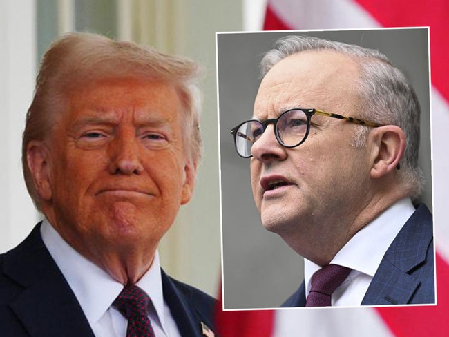 US president Donald Trump, ;eft, and Australian PM Anthony Albanese. right. Pictures: Getty Images/Supplied