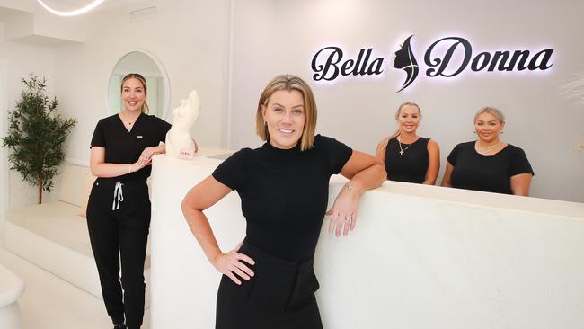 Bella Donna Injectables &amp; Skin owner Marina Bartlett and some of her staff at the West Burleigh practice. Picture: Glenn Hampson