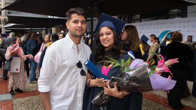 05-10-2023 Deakin University Accounting and Finance Graduation. Suraj Falke and Sonal Patel
