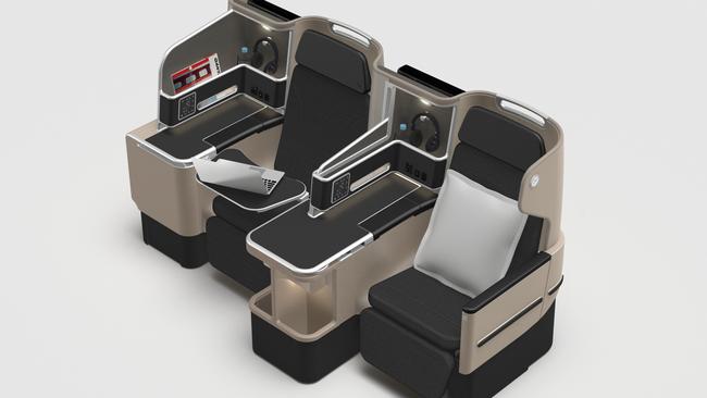 How Business Class passengers on Qantas's new 787-9 Dreamliners will travel. Picture: Supplied.