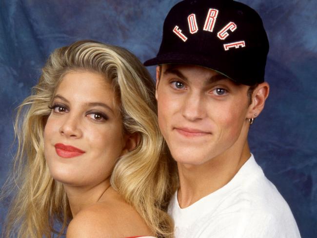 Spelling and Green were co-stars on the television series Beverly Hills, 90210 as Donna Martin and David Silver, respectively. Picture: Ron Davis/Getty Images