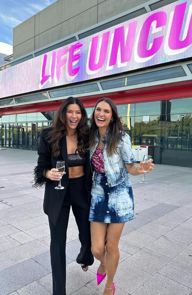 Laura Byrne and Brittany Hockley were stunned by a listener’s jaw-dropping relationship ‘bombshell’. Picture: Instagram