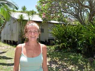 Sharon James was evicted for her family home of 19 years last Thursday after not paying her bills for two years. Picture: Campbell Gellie