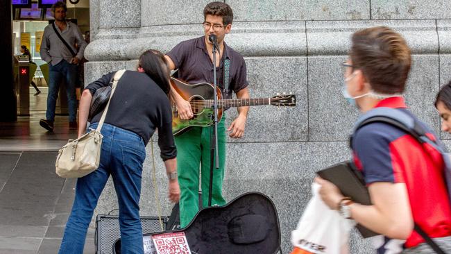 The price of a busking permit has dropped. Picture: Tim Carrafa