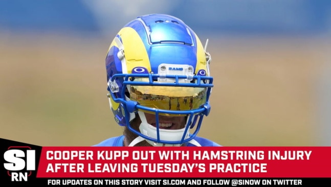 Rams WR Cooper Kupp leaves practice early with a hamstring injury