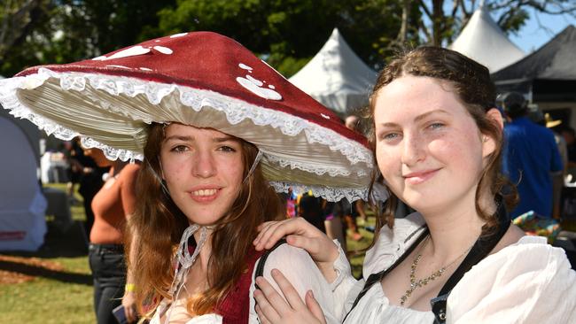 Townsville Medieval and Fantasy Festival 2024 at Cluden. Anastaciya Yates and Jorja Cross. Picture: Evan Morgan