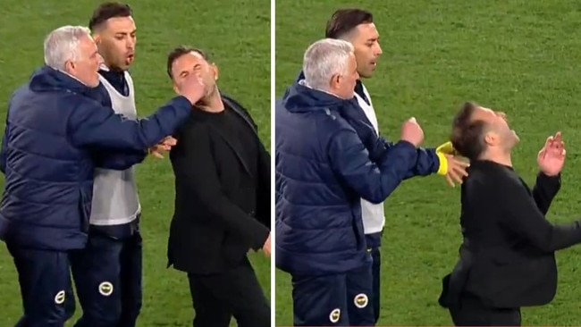 Jose Mourinho went rogue and grabbed the opposition coach's nose.