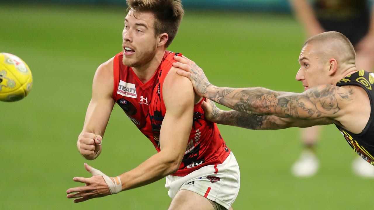 Most suitors have given up hope of pinching Zach Merrett from the Bombers. Picture: AFL Photos via Getty Images