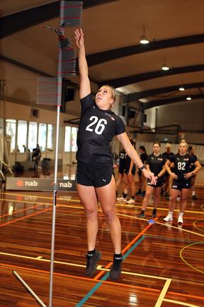 Teagan Levi at the AFLW draft combine for Queensland players, held at Runaway Bay Indoor Sports Centre. Picture: Richard Gosling.