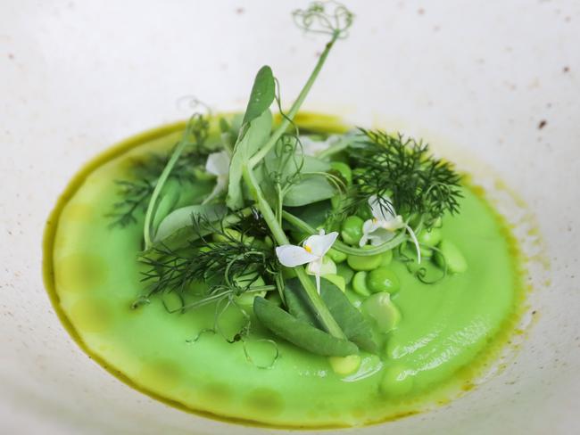 Peas with basil and broth. Picture: Jenifer Jagielski