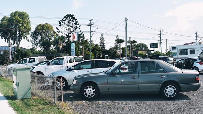 According to the development application, the River St car yard would be demolished for a service station, convenience store and neighbourhood shop. Picture: Tessa Flemming