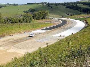 Ballina bypass construction work on the Pacific Highway near the Ross Lane interchange. On Wednesday traffic will be diverted on to the Cumbalum interchange. Picture: DAVID NIELSEN