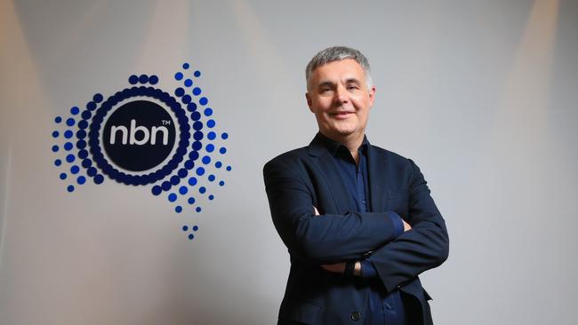 06/08/19 Stephen Rue is the CEO of NBN, pictured in their Melbourne HQ. Aaron Francis/The Australian