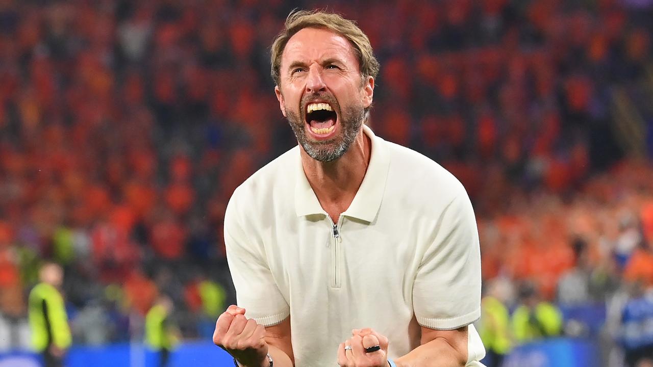 Southgate was seriously pumped up. (Photo by Stu Forster/Getty Images)