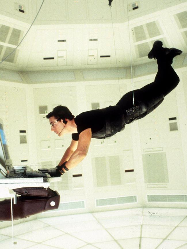 Cruise in a scene from the first Mission: Impossible film.