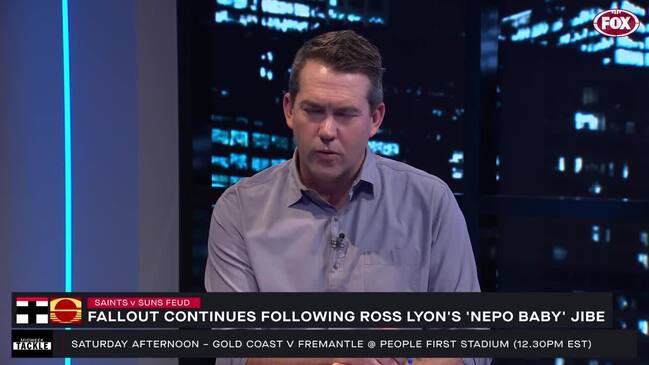 Fallout continues following Ross Lyon's 'nepo baby' comment