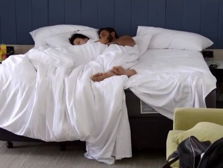 The cameras happened to be there when the couple woke up. 