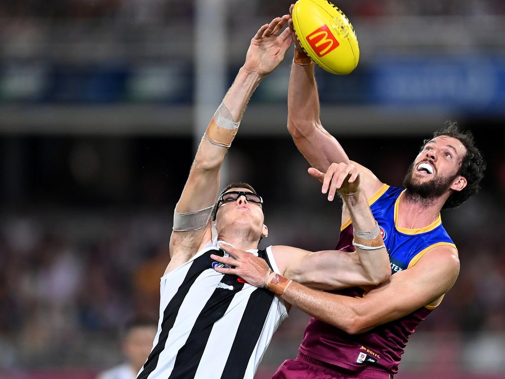 Darcy Fort is set to lead Brisbane’s midfield in the Grand Final. Picture: Albert Perez/AFL Photos via Getty Images