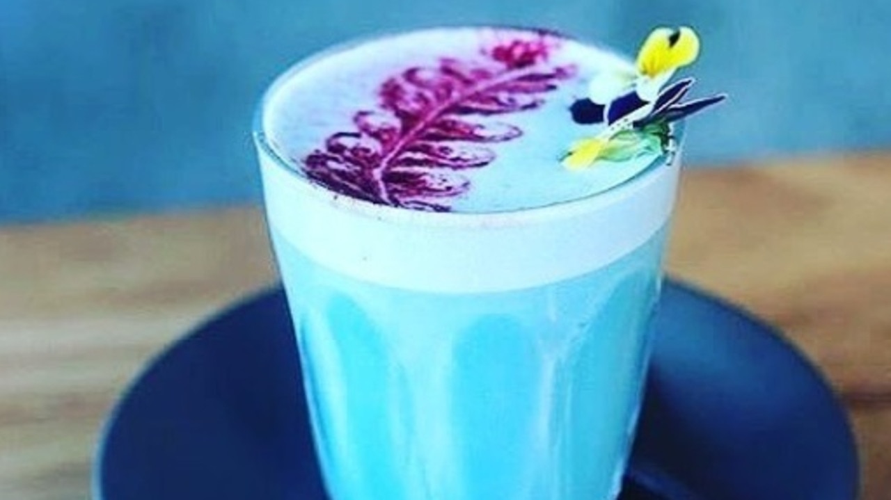 Matcha Mylkbar's Smurf Latte became a global hit thanks to an Instagram post. Picture: Supplied