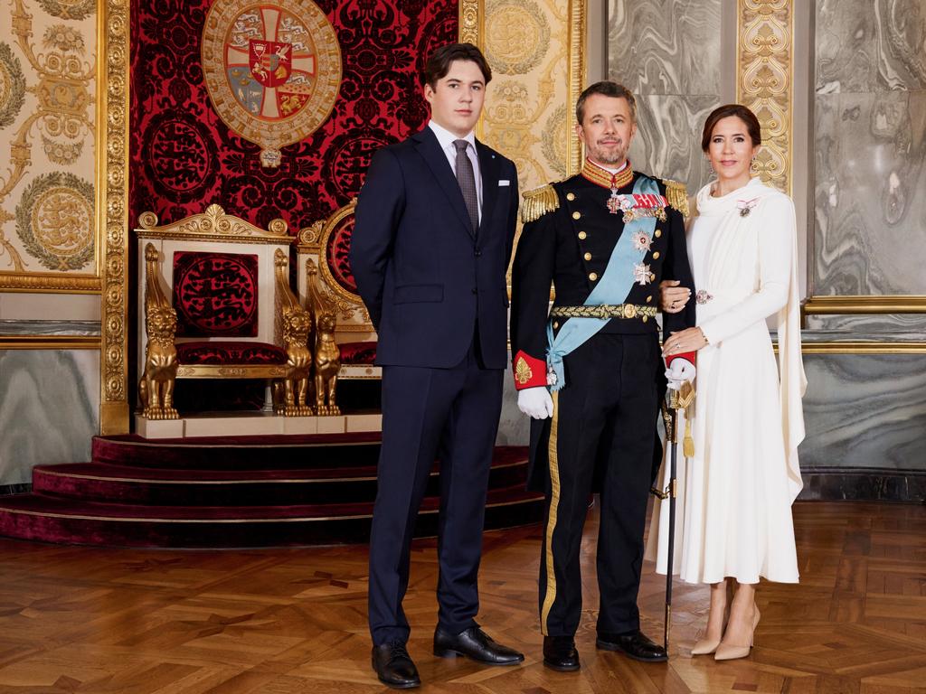 Crown Prince Christian joined the portrait series, photographed moments after the proclamation of a new king. Picture: Dennis Stenild, Kongehuset