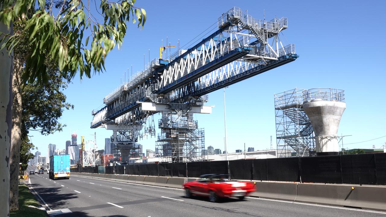 Other parts of the West Gate Tunnel are still underway. Picture: Alex Coppel.