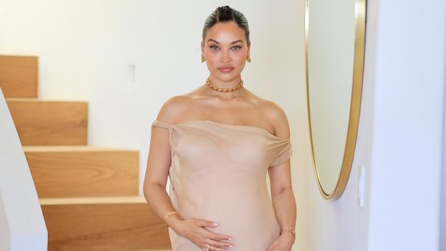 Australian Victoria’s Secret runway star Shanina Shaik has given birth, with the baby boy’s proud grandmother breaking the news by congratulating the happy parents online. Picture: RACHPOOT.COM