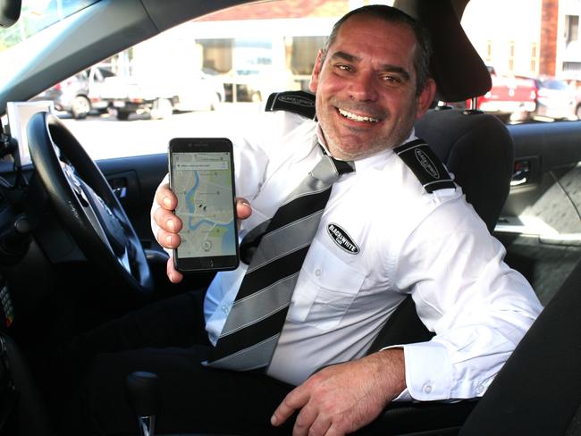 The Black &amp; White Cabs app makes booking a ride easy and now offers a default fixed price fare for customers who enter their credit card details. Picture: Supplied