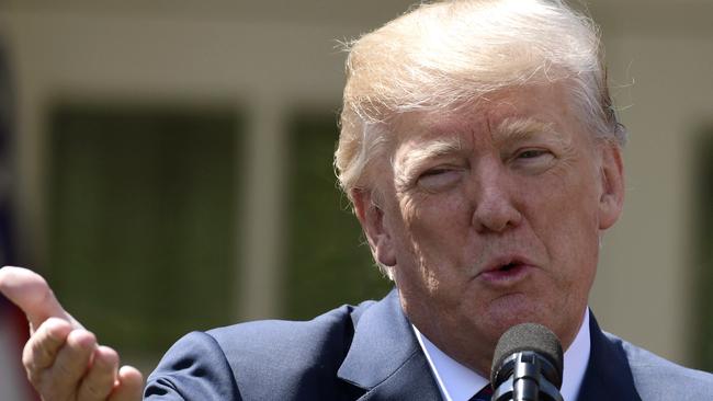 President Donald Trump speaks during an event on tax policy in the Rose Garden of the White House, Thursday, April 12, 2018, in Washington. (AP Photo/Susan Walsh)