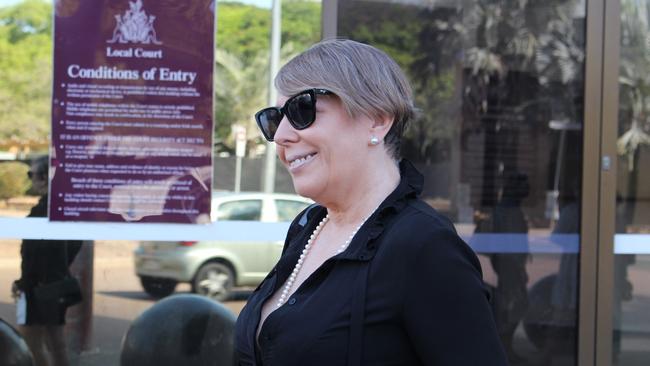 Former Darwin real estate agent Suzi Milgate returned to court on Thursday after being charged with assaulting Nightcliff MLA Natasha Fyles in September last year. Picture: Jason Walls