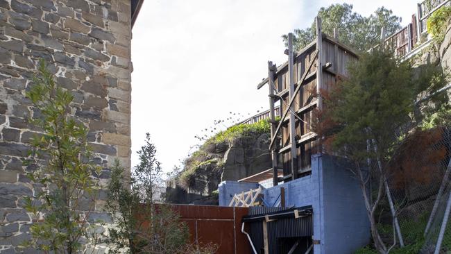 The historic coal shaft used for the old jam factory at Salamanca Square. Picture: Chris Kidd