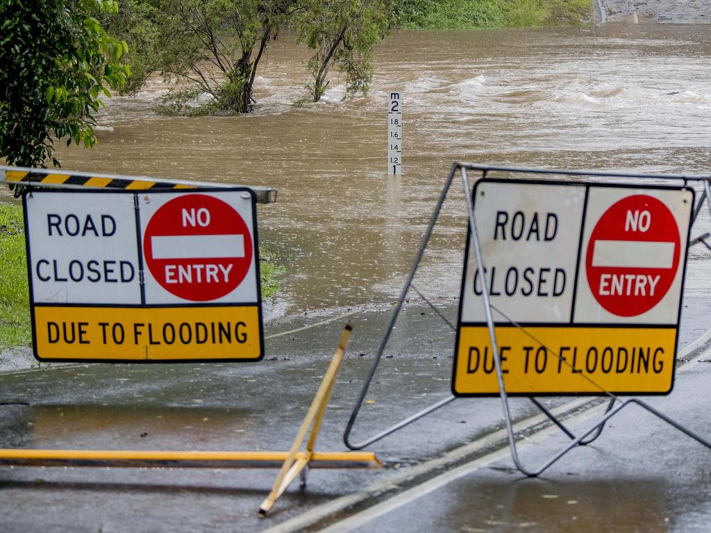 Residents of low-lying areas of Beaudesert and Leyburn were on Tuesday night told to move to higher ground as flooding sets in. Picture: Jerad Williams