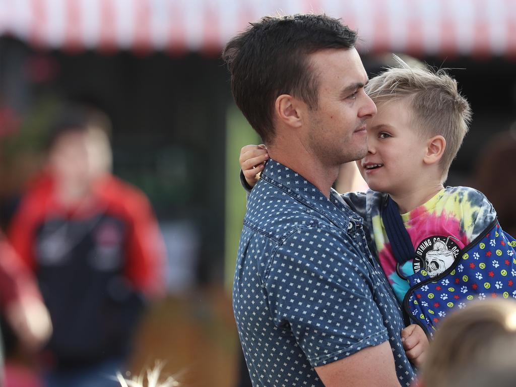 Patrons enjoying the NYE party at the 2019 Taste of Tasmania. Picture: LUKE BOWDEN