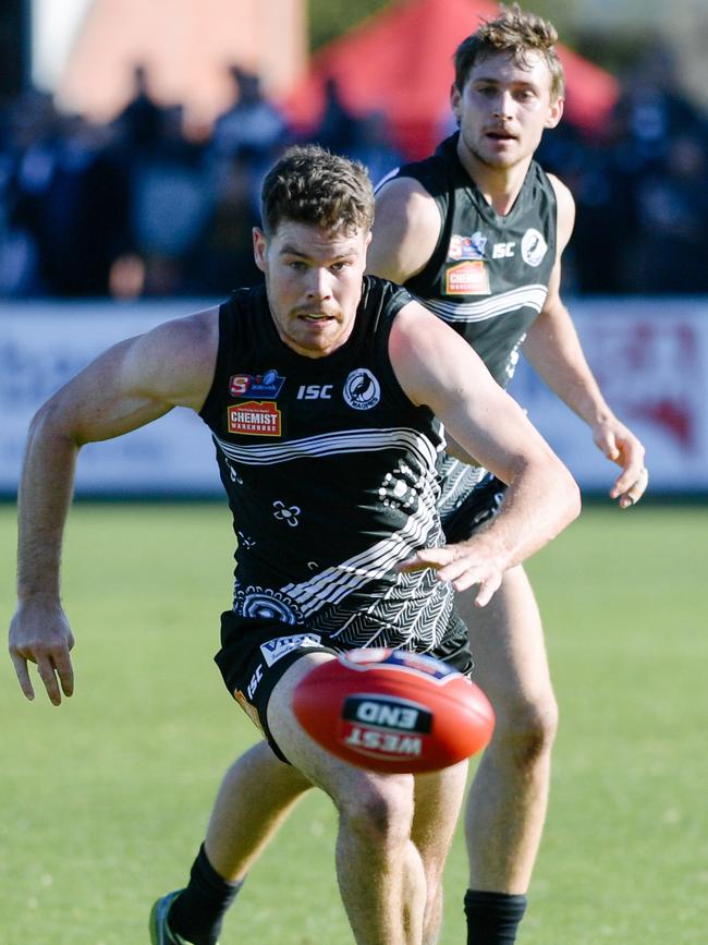 Tom Corcoran kept Luke Reynolds quiet in the second semi-final. Picture: AAP Image/ Morgan Sette)