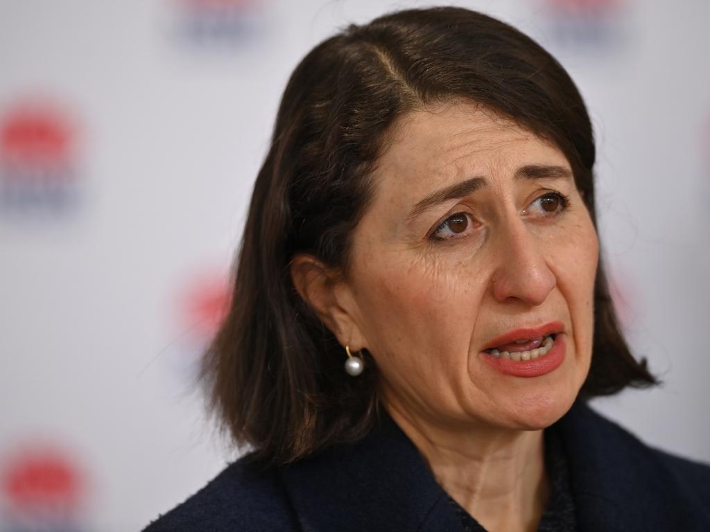 NSW Premier Gladys Berejiklian is urging residents to get vaccinated as authorities battle the Delta outbreak. Picture: Joel Carrett-Pool/Getty Images