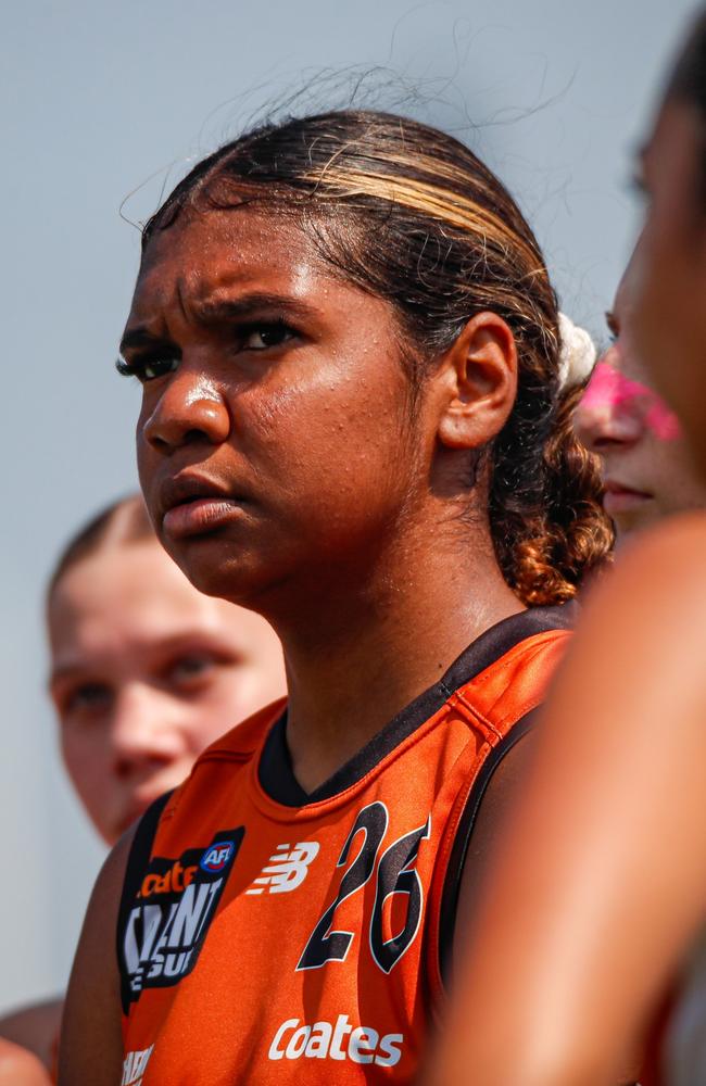 Danika McDonald playing for the NT Talent Academy. Picture: Celina Whan / AFLNT Media