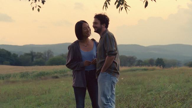 Teo Yoo and Greta Lee in a scene from the Korean film Past Lives