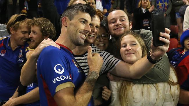 Good times in Newcastle after the Jets’ impressive win.