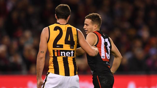 Ben Stratton was rubbed out for pinching Orazio Fantasia earlier this year. Pic: AAP