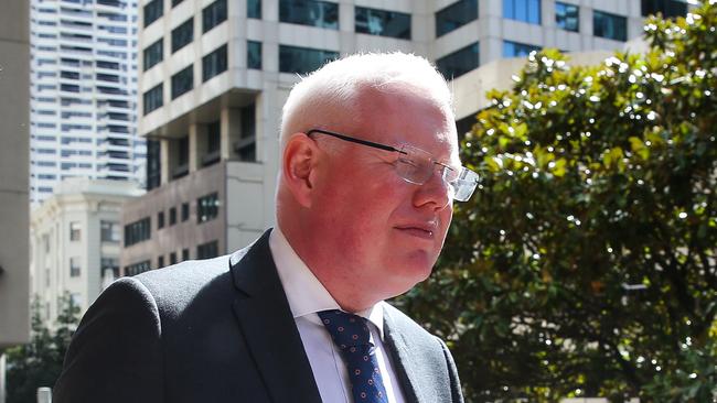 NSW MP Gareth Ward leaving Downing Centre Court in February. Picture: Gaye Gerard