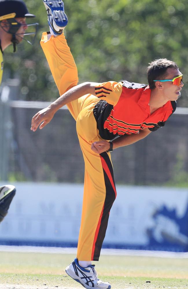 Geelong Cricket Association bowler Bailey Sykes. Picture: Mark Wilson