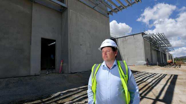 Burgess Rawson agent Michael Hooper at the new Harvey Norman Warehouses in Garbutt. Picture: Evan Morgan