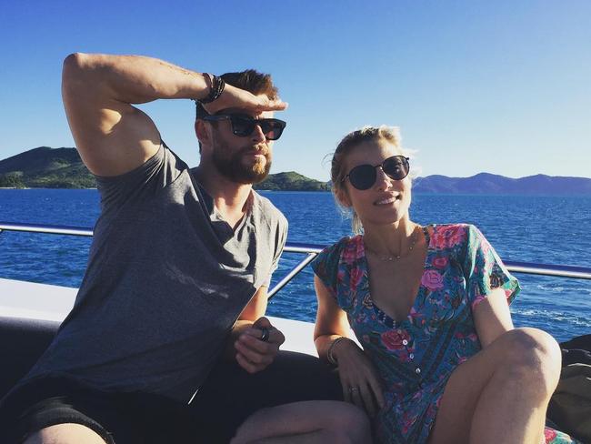 Taking some time out with wife Elsa Pataky. Picture: Instagram