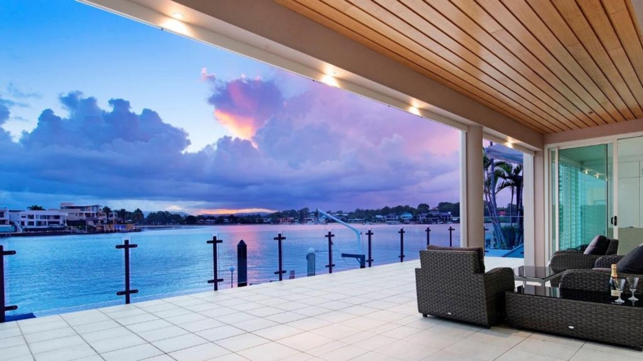 A view from the balcony onto the waters of the Gold Coast.