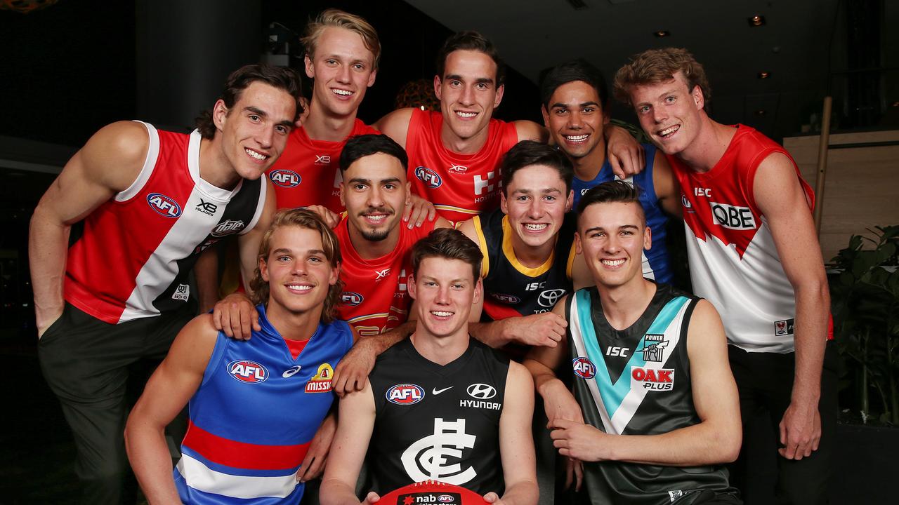 The 2018 AFL draft class, featuring Sam Walsh and Connor Rozee.