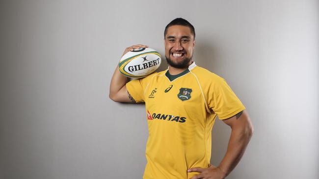 Leroy Houston at Wallabies media day at The Event Centre in Caloundra.