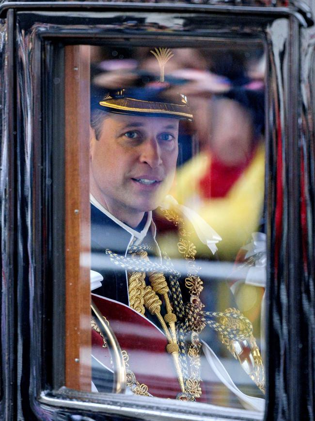 Prince William, Prince of Wales, departs from the coronation of his father. Picture: Getty Images