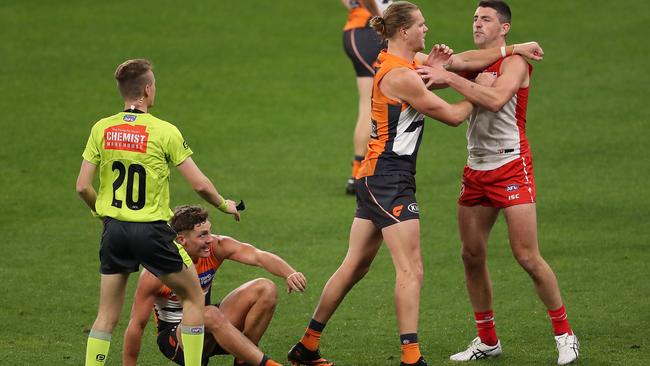 It was a dirty night for the Giants. Picture: Getty Images