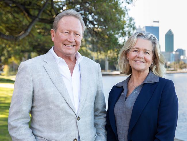 27-06-2023 - Andrew Forrest and Nicola Forrest have announced they are separating, ending their marriage of 31 years.