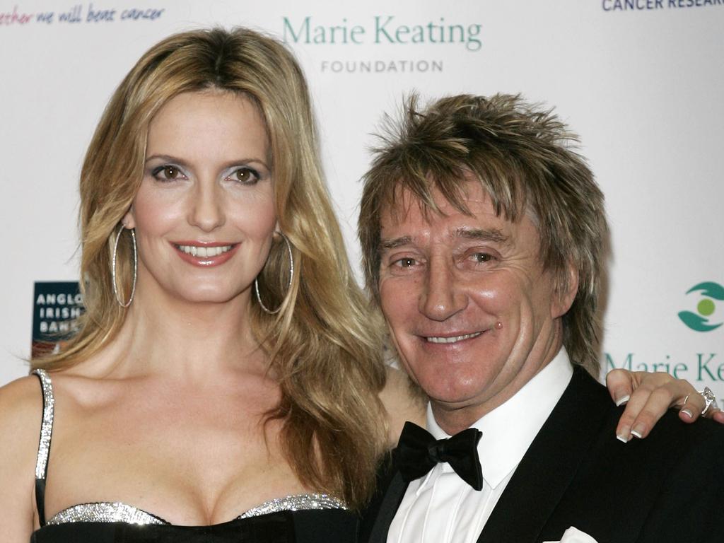 British singer Rod Stewart, right, and his wife Penny Lancaster in 2007. Picture: AP